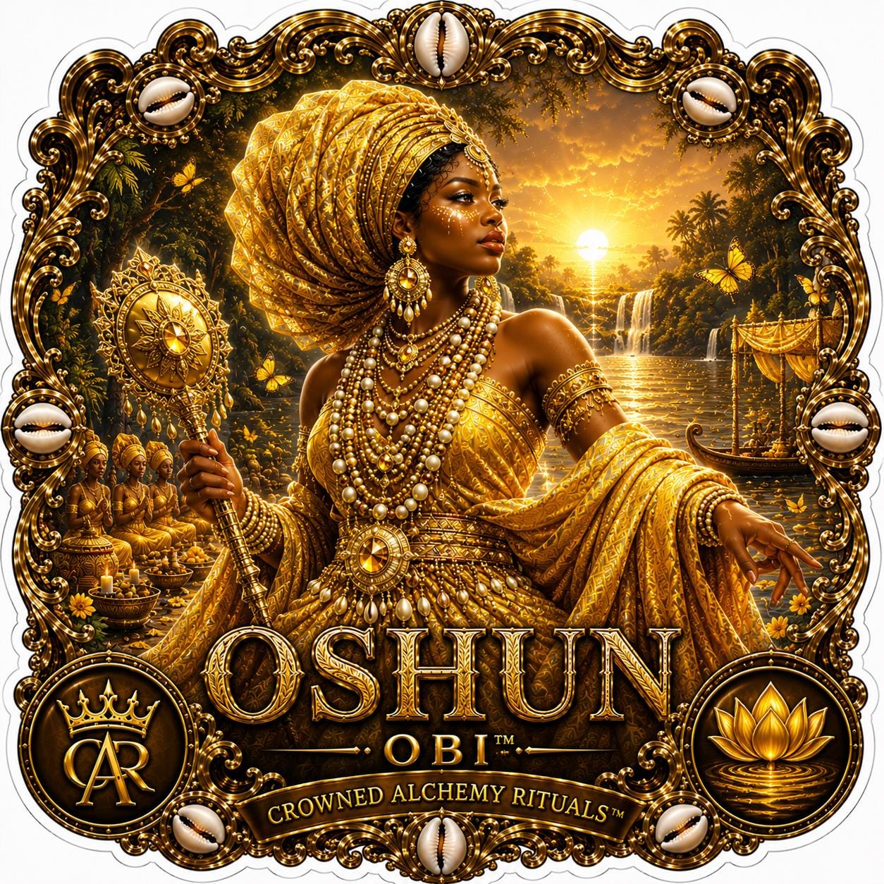 Complete Orisha Collection | All 30 | Obi & Dillogun Altar Pouch Set | 60 Vegan Leather Cowrie Pouches | Ifa Lucumi Santeria Full Library